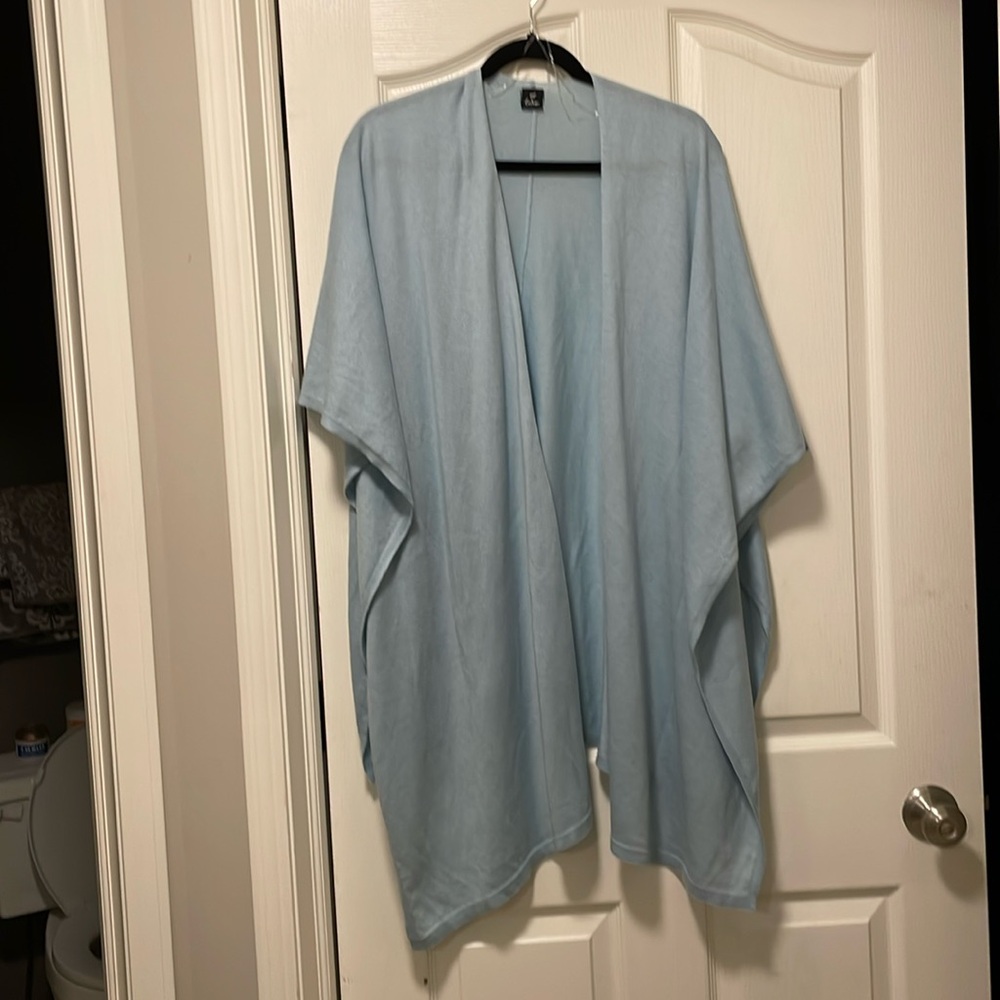 Echo Ruana Wrap one size light blue